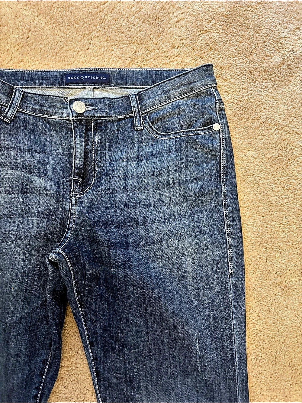 Rock & Republic Kasandra Flare Jeans in Blue - Picture 4 of 13